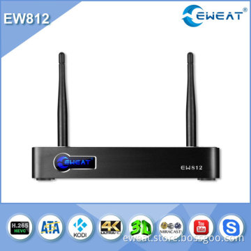Hot Amlogic S812 Quad core android 4.4 tv box support bluetooth 4.0, 4K*2K, 2G+16G android media player smart live tv box